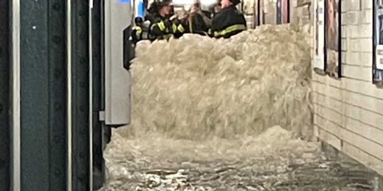 Mayor Adams: A, C, E Trains to be Converted to 6mi Long Slip N’ Slide Due to Flash Flooding