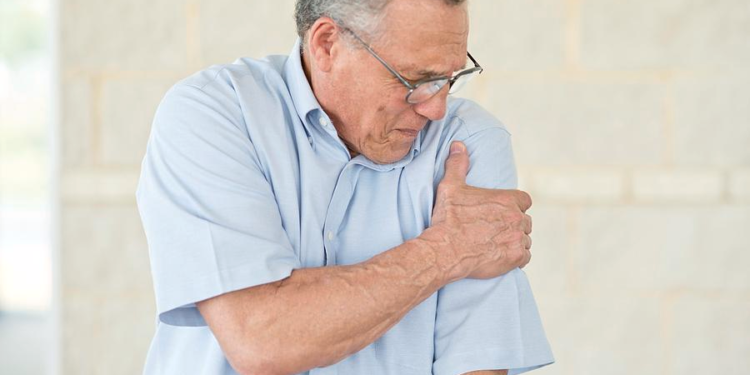 Man discovers inside of arm full of blood.