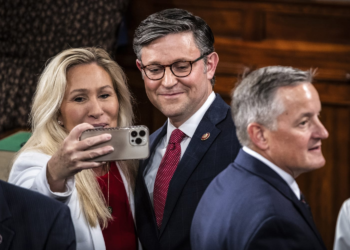 Rep. Marjorie Taylor Greene Unsuccessfully Ousts Speaker Johnson from Office, But Successfully Inserts Other Johnson(s) into Buttocks and Mouth Simultaneously.