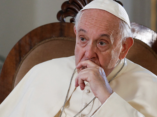 Pope kinda thinking a cool ranch wafer could actually be sick