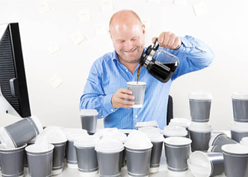 Drinking 6 more cups of coffee per day may lead to drinking 7 or more cups of coffee per day.